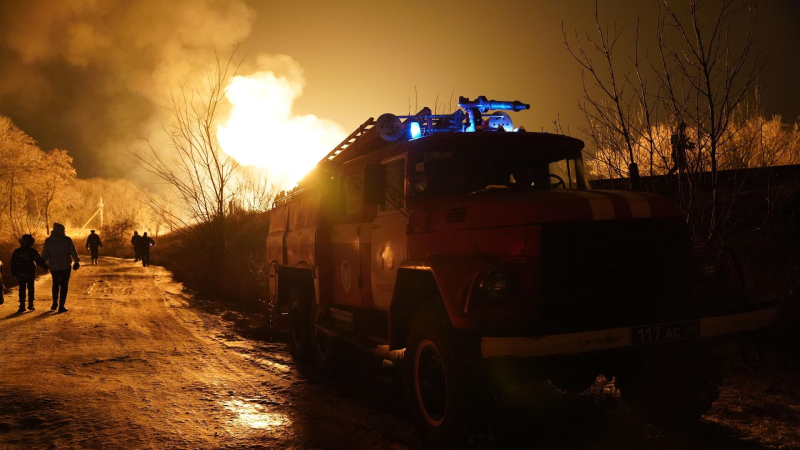 Горящий газопровод