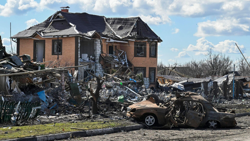 Разрушенные строения в Судже