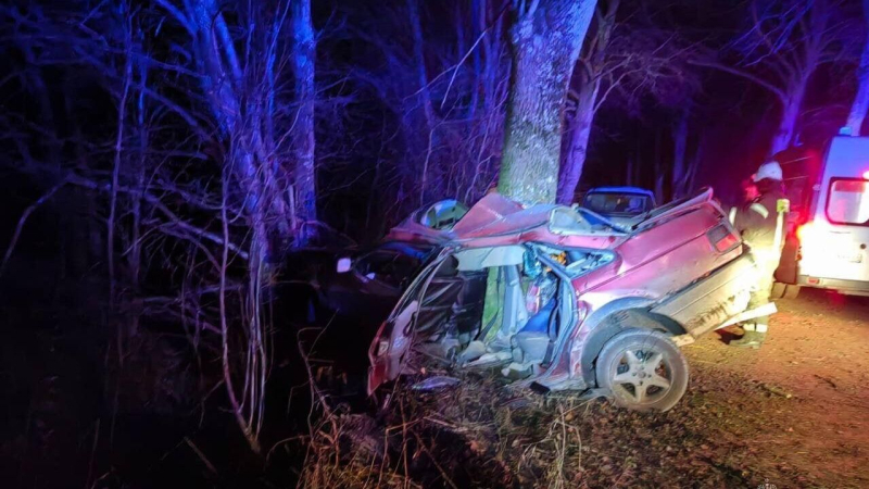 Последствия ДТП в Гусевском районе под Калининградом