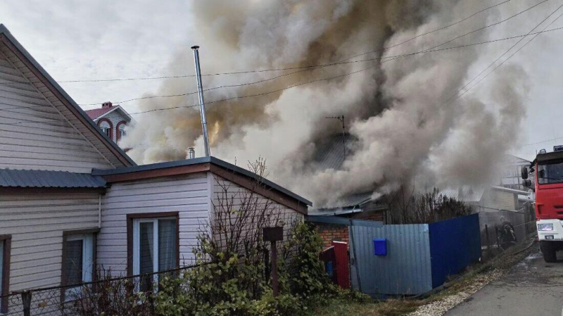 Пожар в частном доме в Пензе